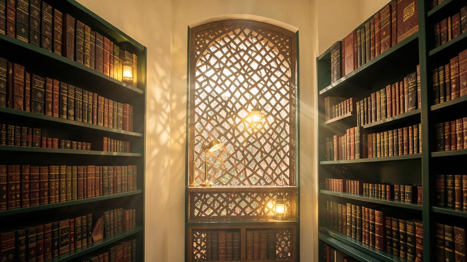 رفوف كتب إسلامية
